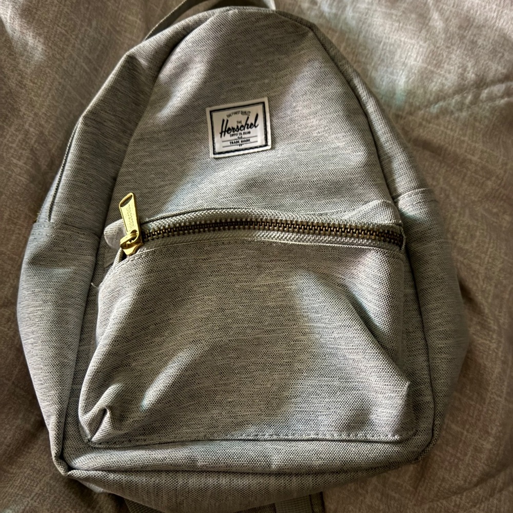 Herschel Supply Company Light Gray Everyday Mini Backpack with Gold Zipper